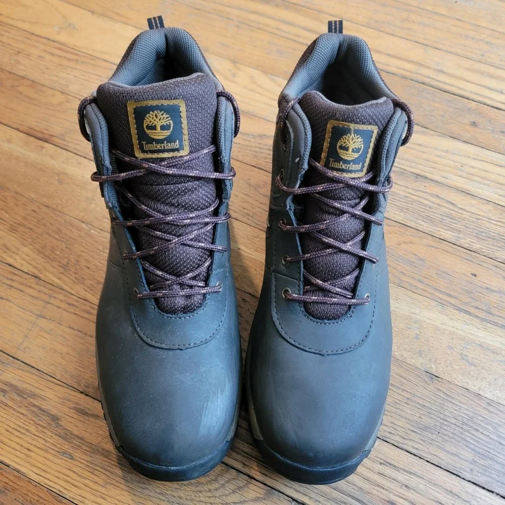 Timberland Men's Size 7 Mt.‎ Maddsen Mid Waterproof Dark Brown Hiking Boot